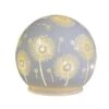 LED Kugel - Pusteblumen - Aus Glas - Ca. 12 X 11 Cm -Saisonale Dekorationen 243758 4016096449780 MICA LIVING LED Kugel 01