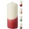 Stumpenkerze - Höhe Ca. 14 Cm - Zweifarbig - 1 Stück -Saisonale Dekorationen 245599 8720573486859 koopman stumpenkerze zweifarbig 14cm 05