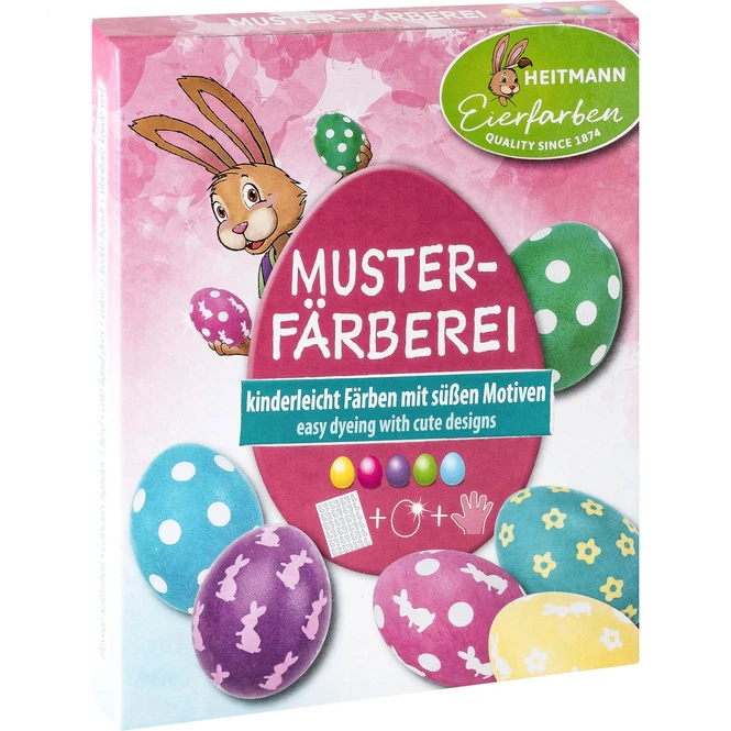 Eierfarben - Muster-Färberei 3 Eierfarben - Muster-Färberei