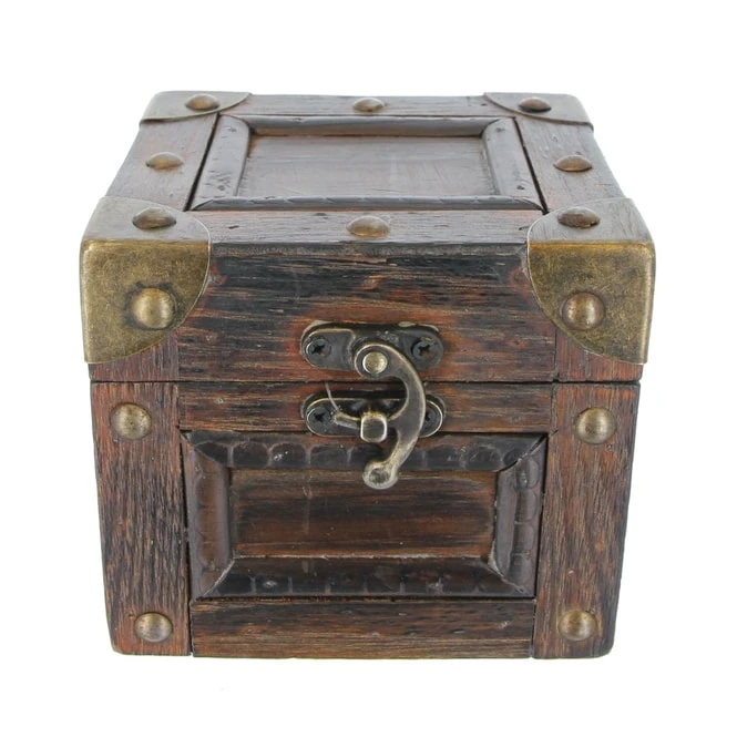 Truhe - XS - Dunkelbraun - Aus Holz - Ca. 11 X 10 X 9 Cm 3 Truhe - XS - Dunkelbraun - Aus Holz - Ca. 11 X 10 X 9 Cm