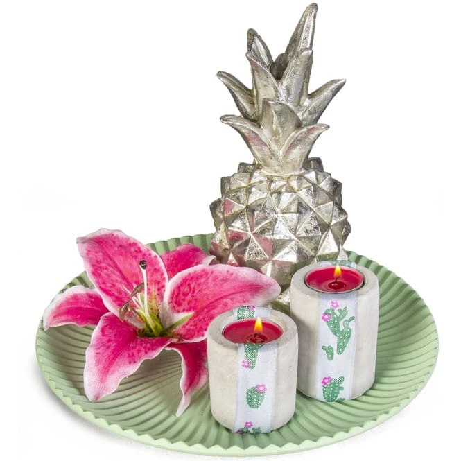 Kerzenhalter - Aus Zement - 8 X 6 Cm 4 Kerzenhalter - Aus Zement - 8 X 6 Cm – Bild 2