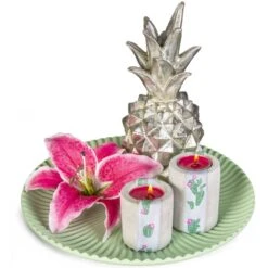 Kerzenhalter - Aus Zement - 6,5 X 6 Cm -Saisonale Dekorationen alles1524