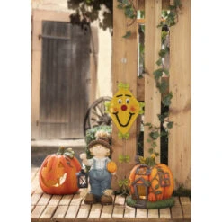 Windlicht - Kürbis - Aus Keramik - 27 X 25,5 X 27,5 Cm