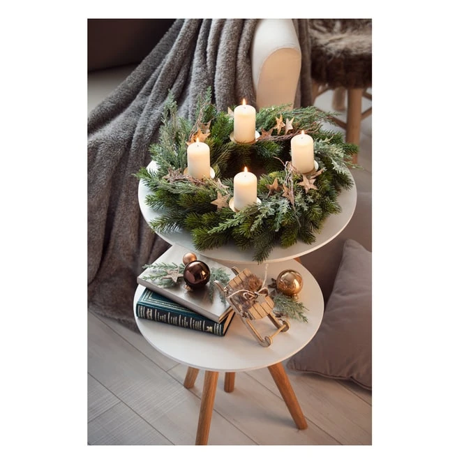 Halter Für Adventskerzen - Ca. 7 Cm - 4 Stück - Silber 3 Halter Für Adventskerzen - Ca. 7 Cm - 4 Stück - Silber