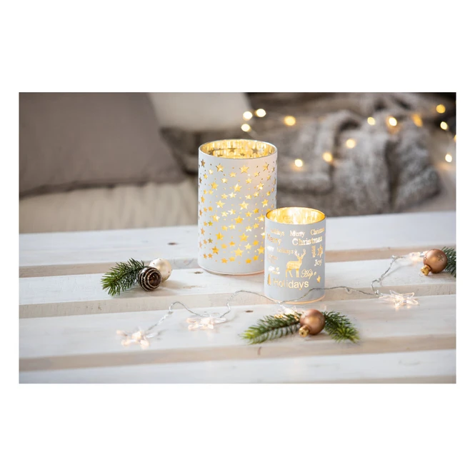 LED-Zylinder - Merry Christmas - Aus Glas - Ca. 7,5 X 10 Cm 4 LED-Zylinder - Merry Christmas - Aus Glas - Ca. 7,5 X 10 Cm – Bild 2