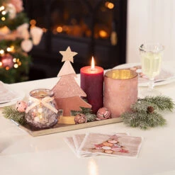 Stumpenkerze - Calla - Ca. 7 X 14 Cm - Dunkelrot -Saisonale Dekorationen alles5456