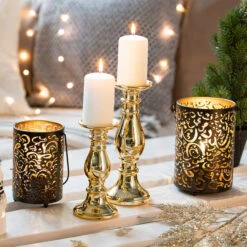 Stumpenkerze - Lights - Ca. 6 X 10 Cm - Weiß 5 Stumpenkerze - Lights - Ca. 6 X 10 Cm - Weiß -Saisonale Dekorationen alles5556