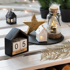 LED-Dekohänger - Haus - Ca. 6 X 6 X 10 Cm - 1 Stück -Saisonale Dekorationen alles563