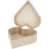 Dekokästchen - Herz - Aus Holz - Natur - 16,5 X 16 X 7 Cm -Saisonale Dekorationen herzkiste klein102