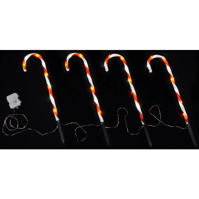LED-Gartenstecker - Zuckerstangen - 4 Stück 3 LED-Gartenstecker - Zuckerstangen - 4 Stück
